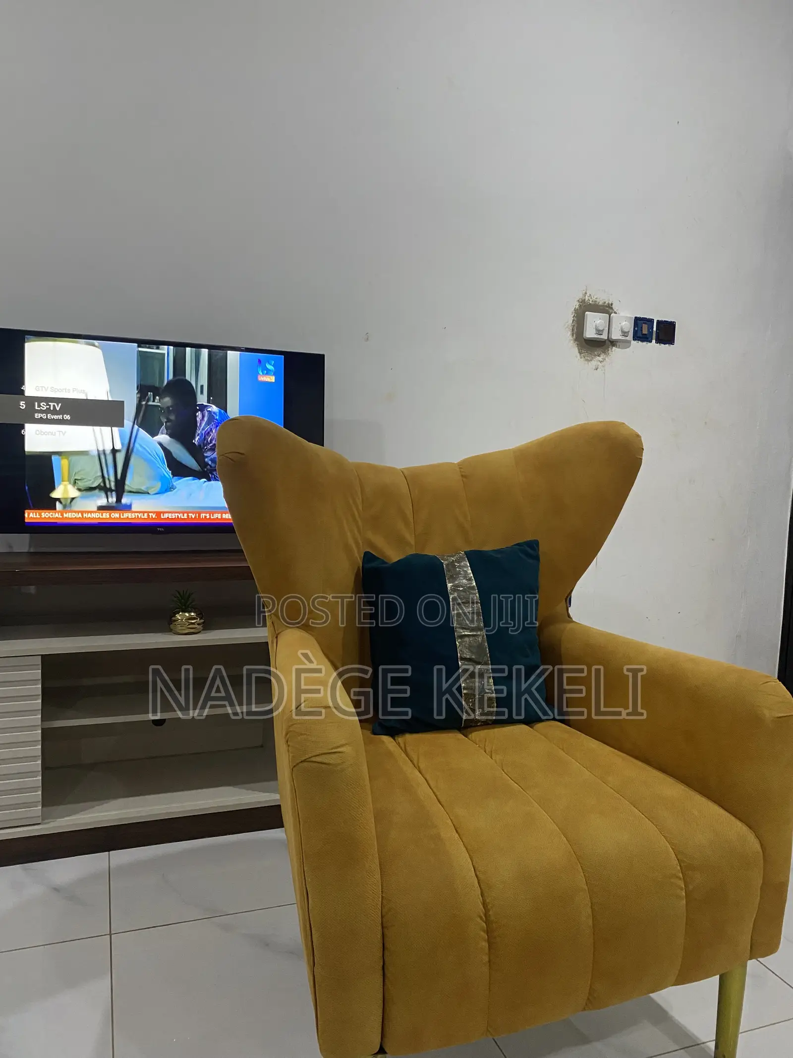 Single Yellow Sofa