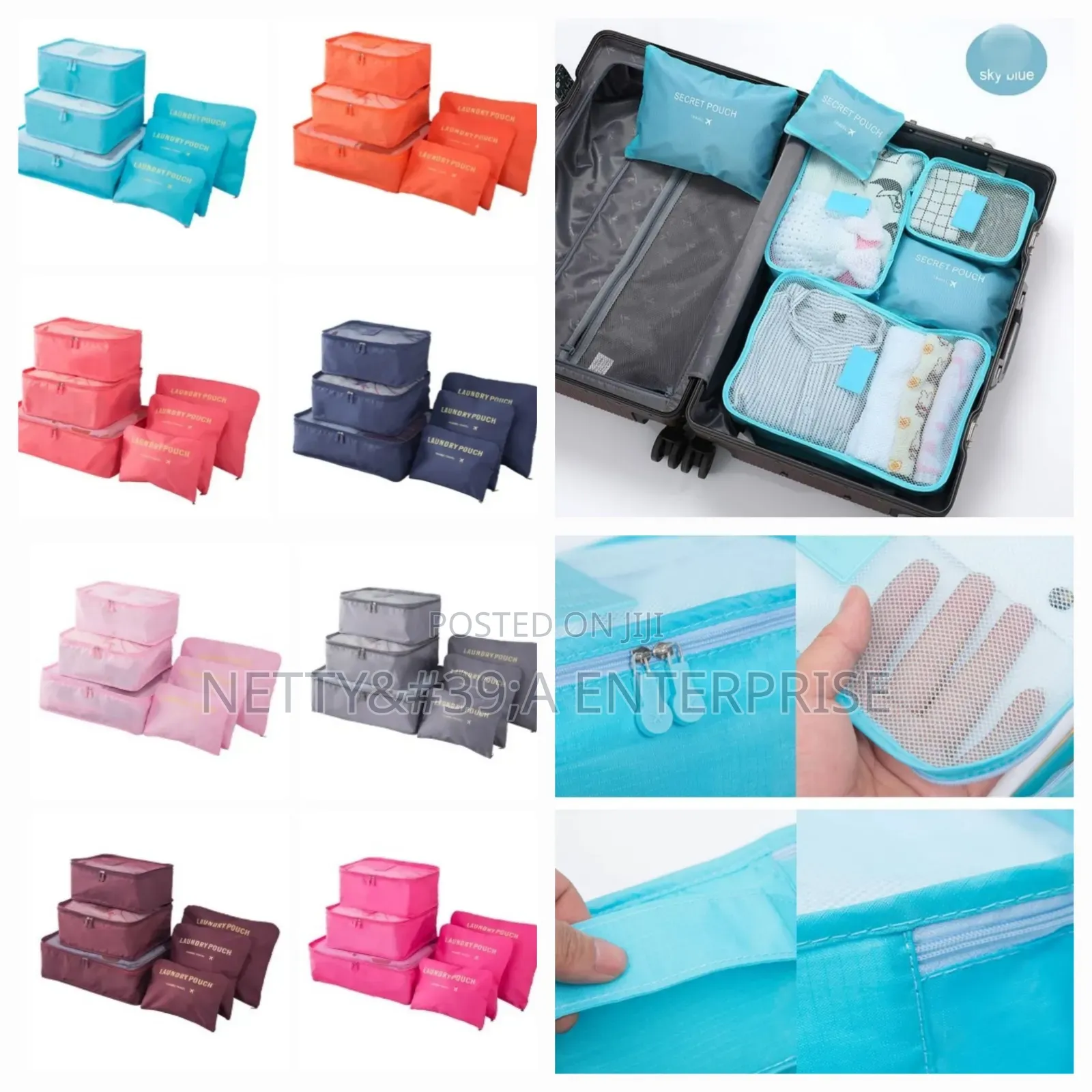 6pc Travel Pouch/Cubes
