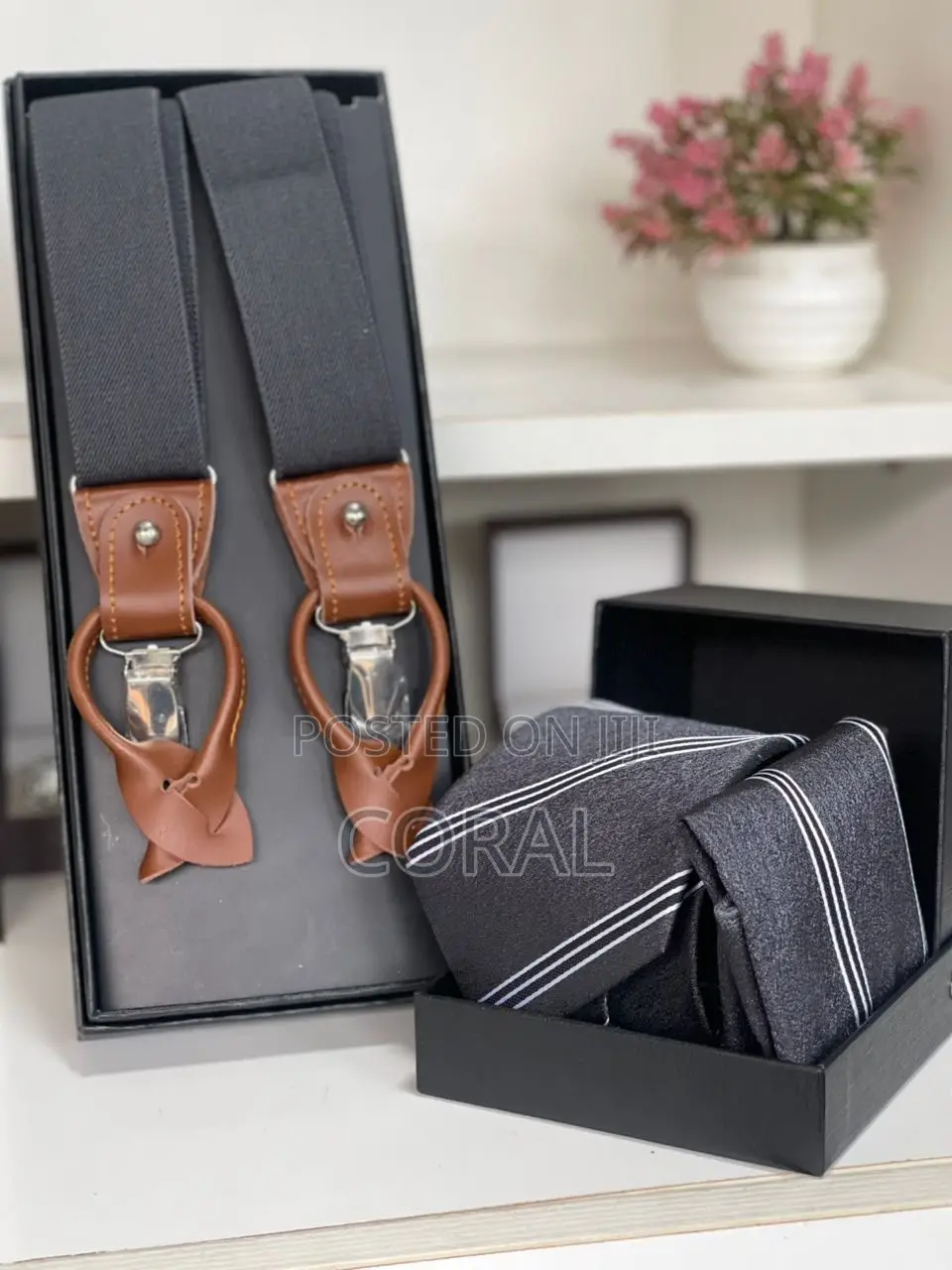 Tie and Suspender Set