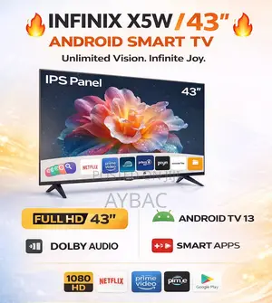 Infinix X5w 43′′ Android Smart Tv – Full Hd, Ips Panel, Dolby Audio