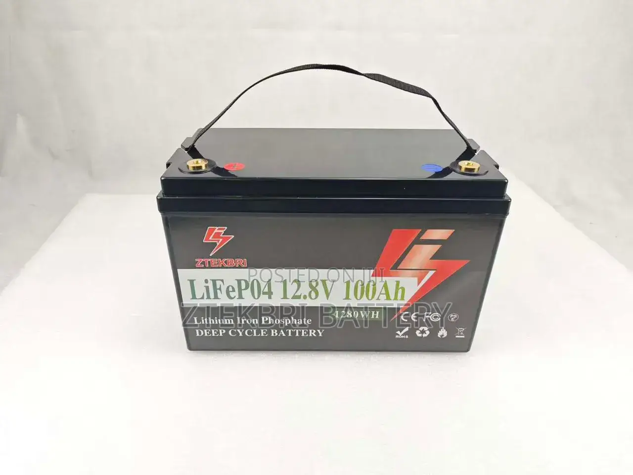 Ztekbri 12 v 100ah Lifepo4 Lithium Iron Phosphate Deep Cycle Battery