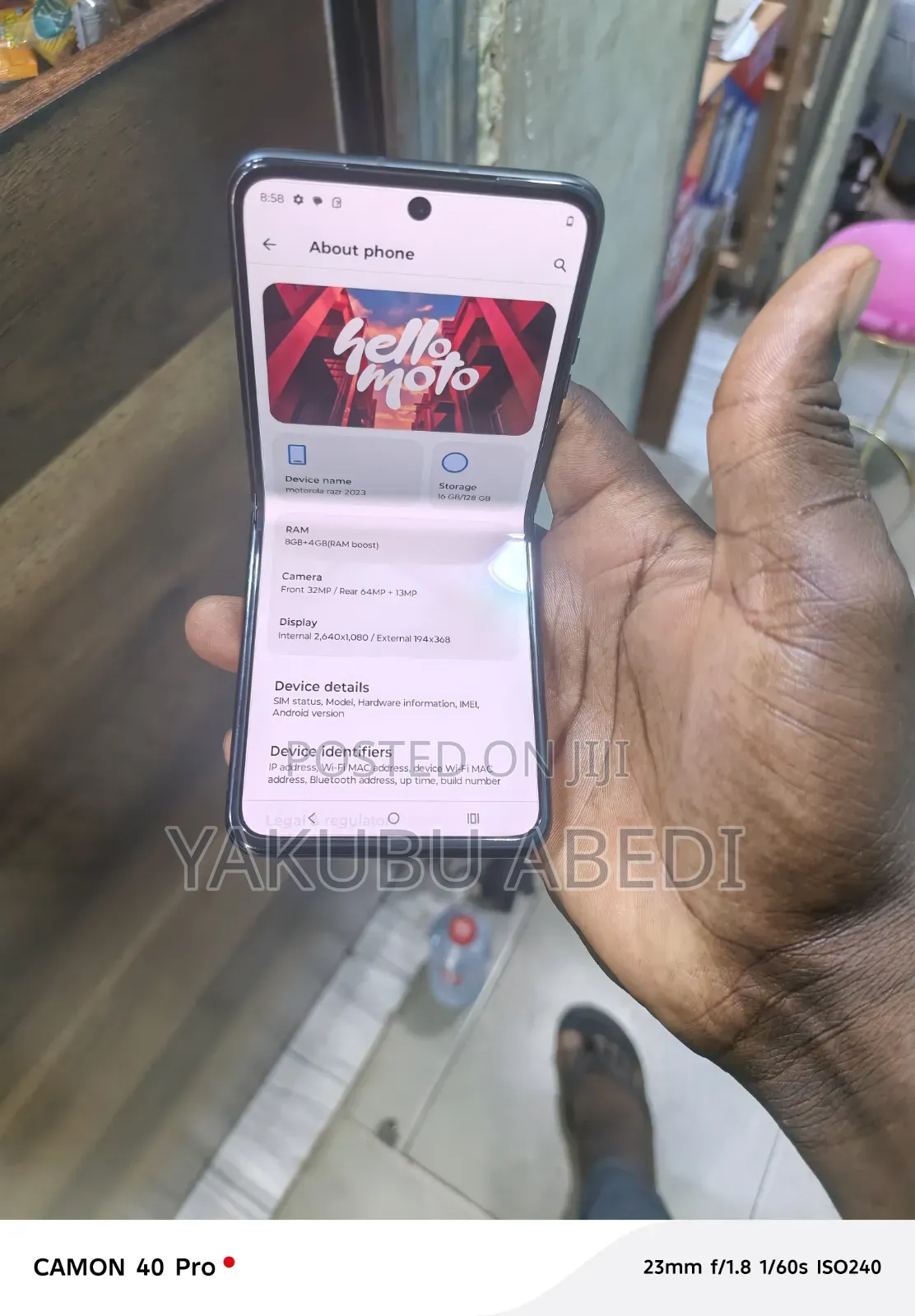 Motorola Razr (2023) 128 GB Gray