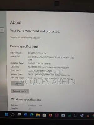 Laptop Dell 8GB Intel Core i5 HDD+SSD 320GB