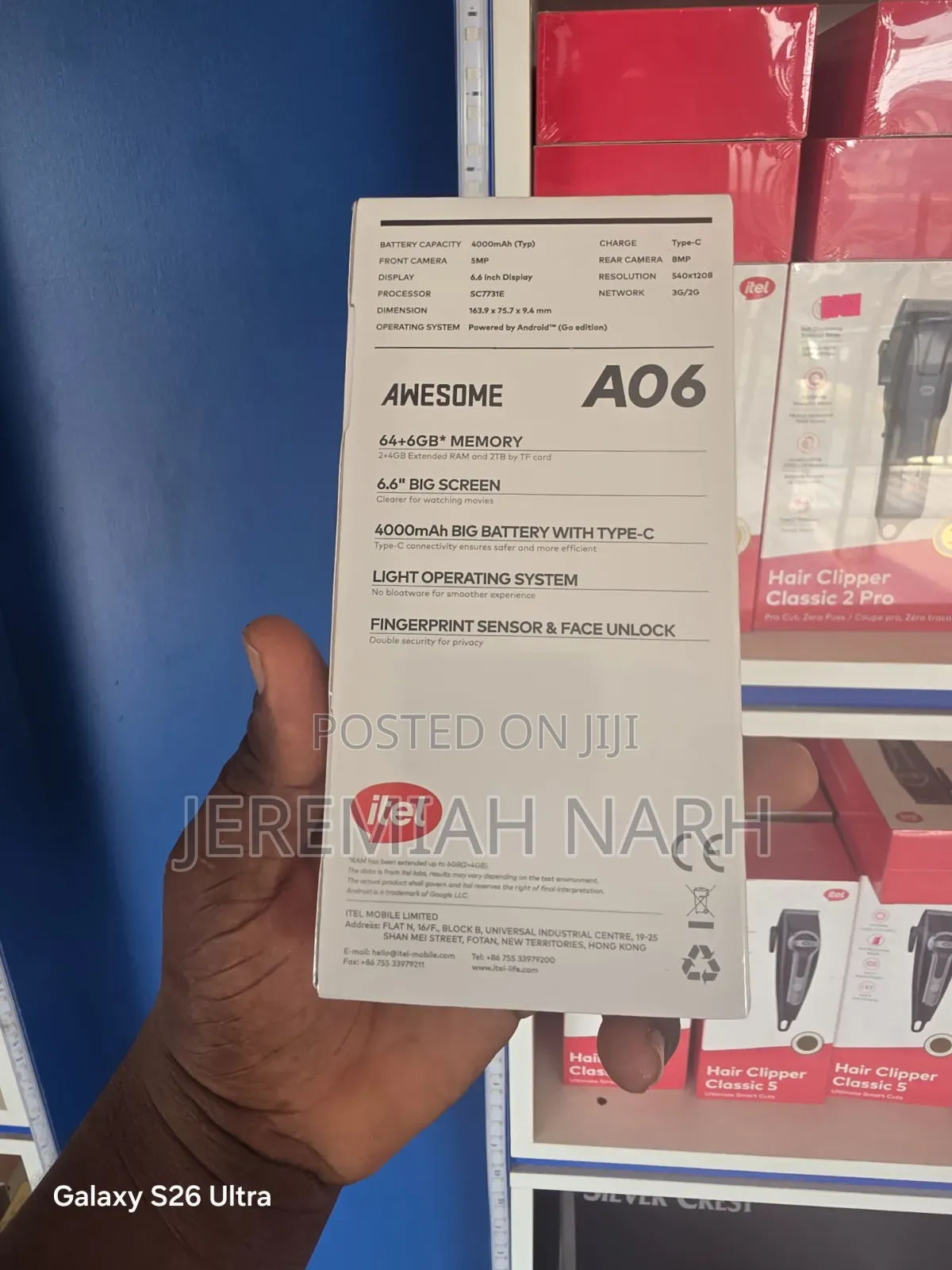 New Itel A06 64 GB Black