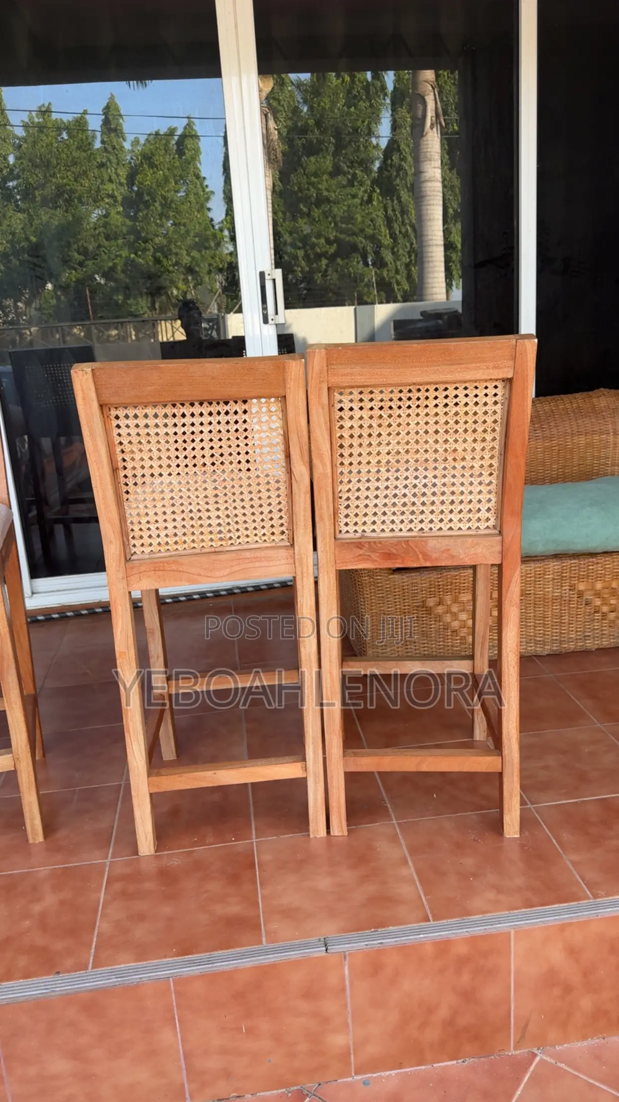 Wooden Rattan Island Stools Available