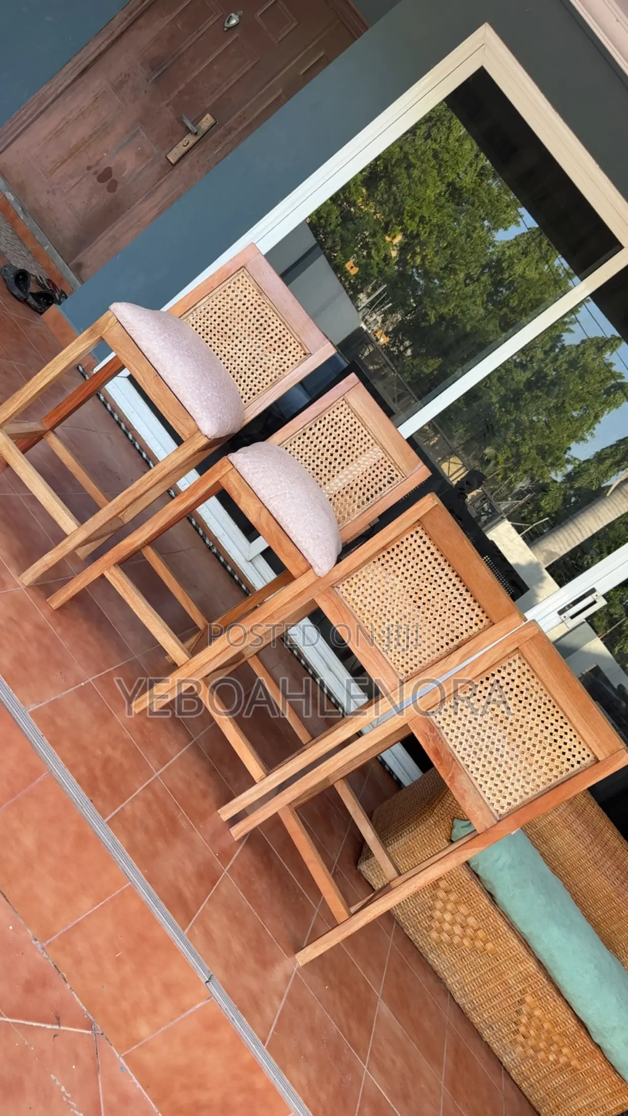Wooden Rattan Island Stools Available
