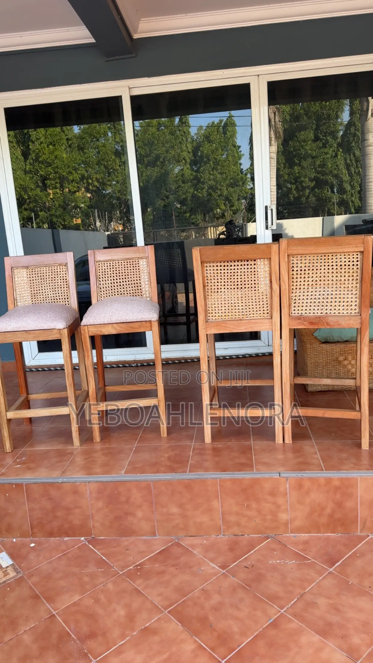 Wooden Rattan Island Stools Available
