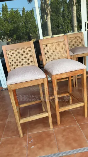Wooden Rattan Island Stools Available