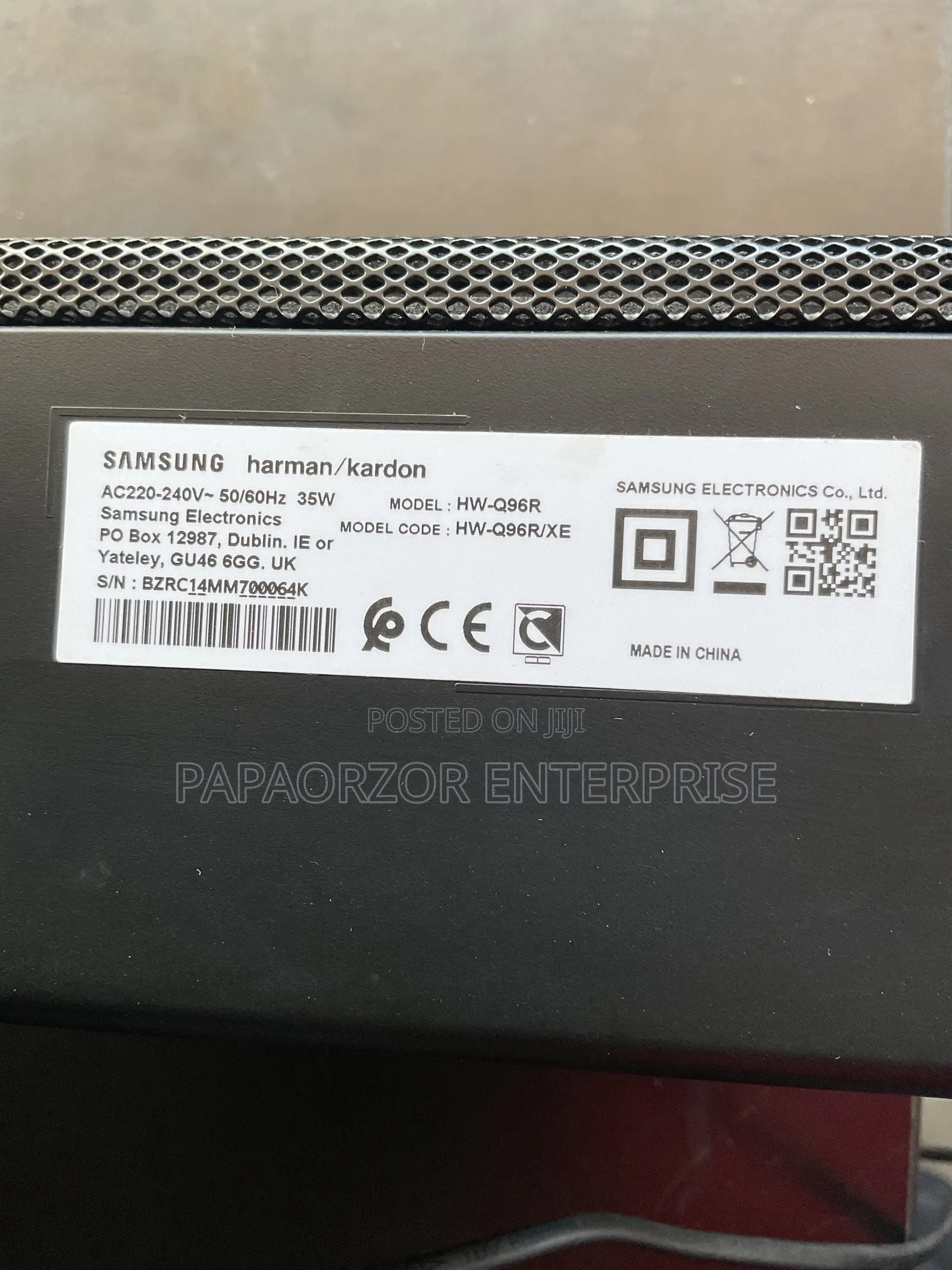 Samsung 7.1.4 Hw-Q96r/Xe Sound Bar