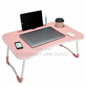 Foldable Wooden Laptop Table for Bed, Study Table (60 Cm, 60 Cm)