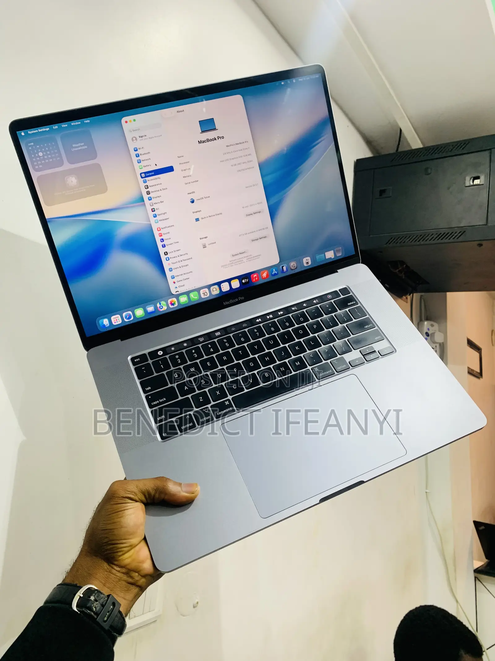 Laptop Apple MacBook Pro 2019 16GB Intel Core i7 SSD 512GB
