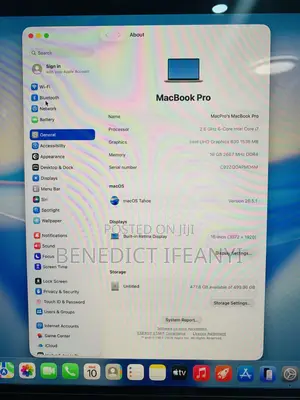 Laptop Apple MacBook Pro 2019 16GB Intel Core i7 SSD 512GB