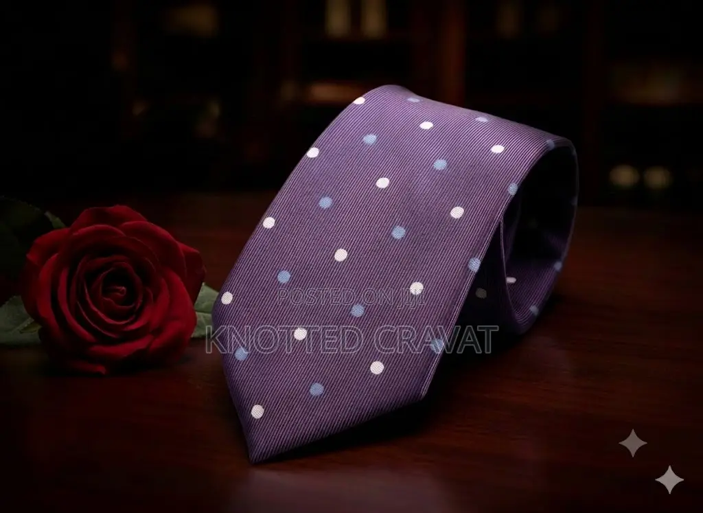 Purple Dotted Necktie