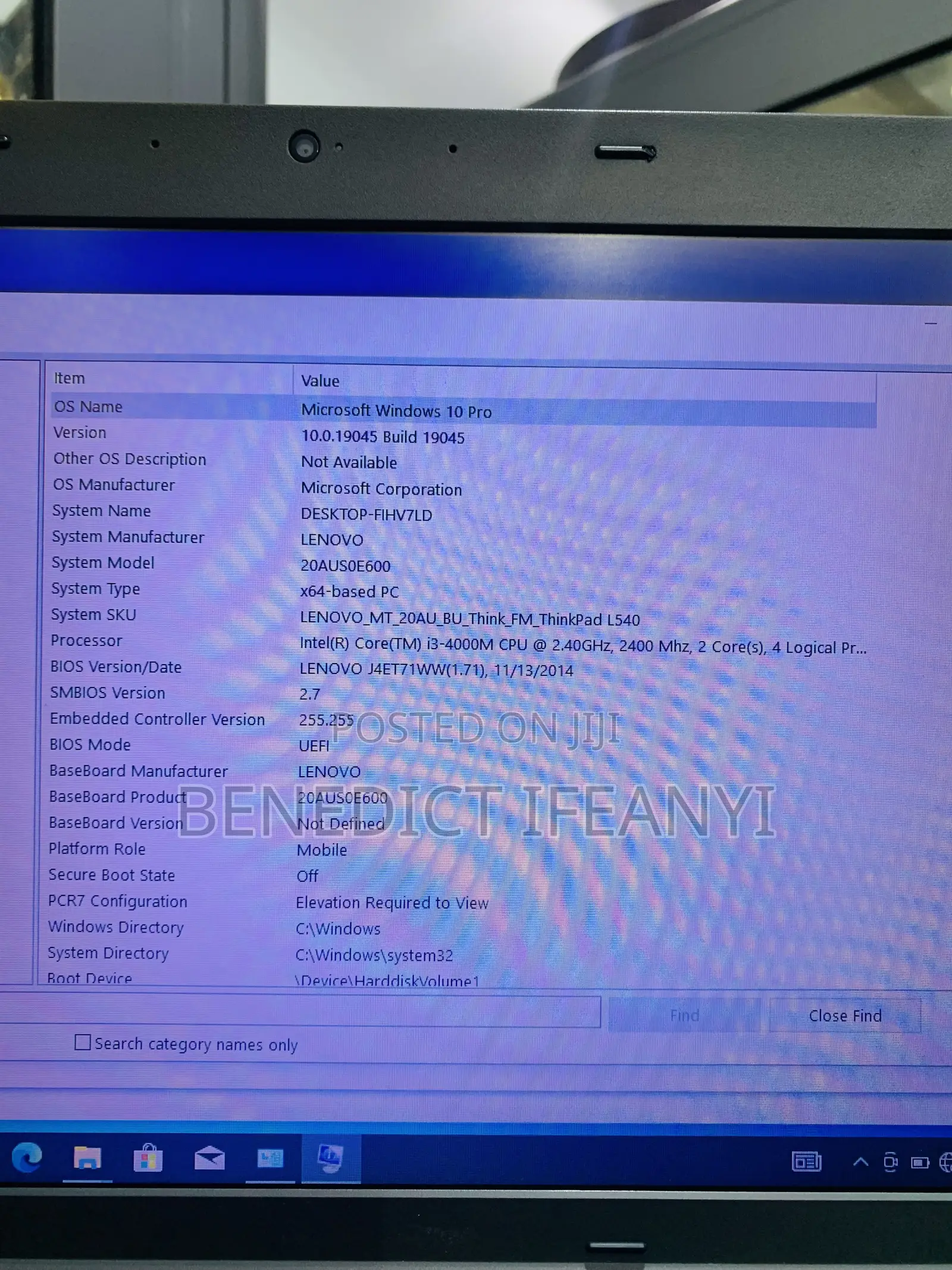 Laptop Lenovo ThinkPad L540 8GB Intel Core i3 HDD 500GB