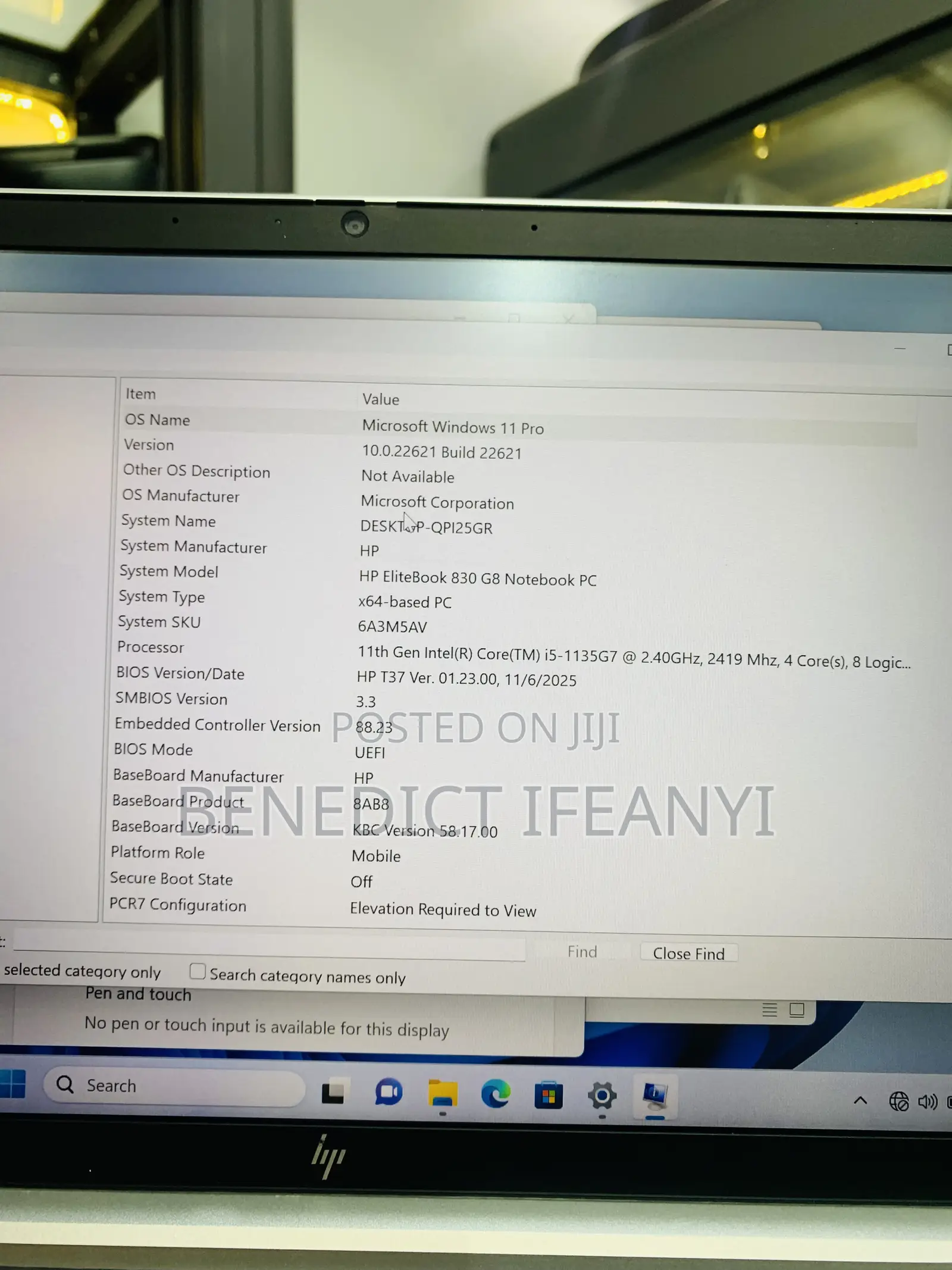 Laptop HP EliteBook 830 G8 8GB Intel Core i5 SSD 512GB