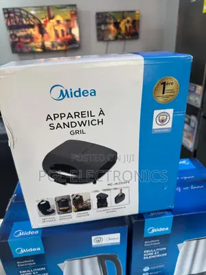 Midea Contact Sandwich Grill 1500w Non-Stick Coated Plates Mc-Jk2313p