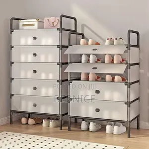 5-tier Shoe Rack With Dust Cover