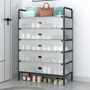5-tier Shoe Rack With Dust Cover