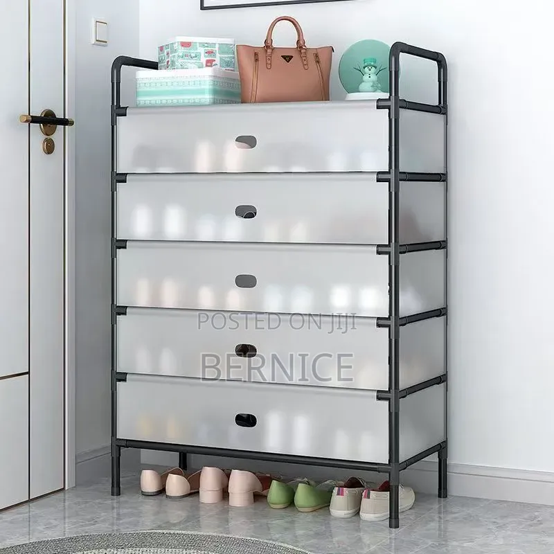 5-tier Shoe Rack With Dust Cover
