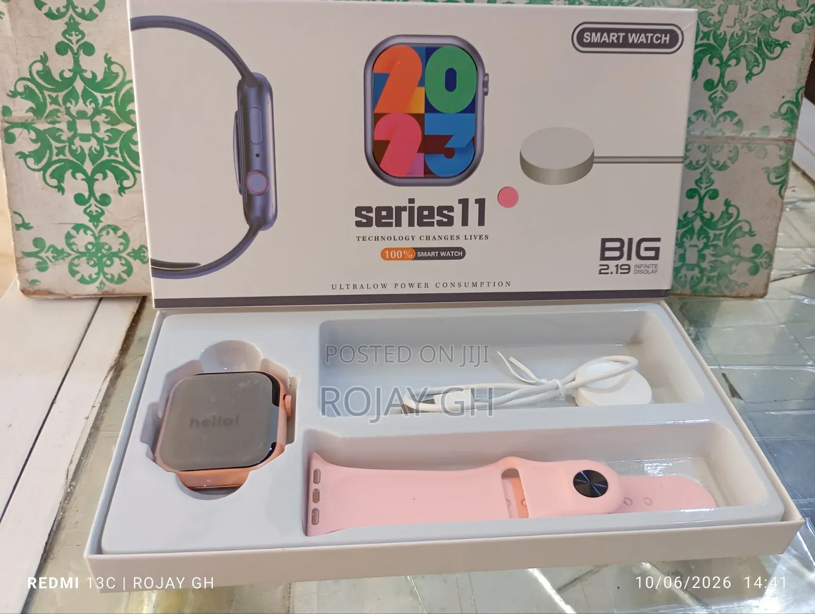 Series 11 Smart Watch 2.19 Inch Touch Screen - Pink