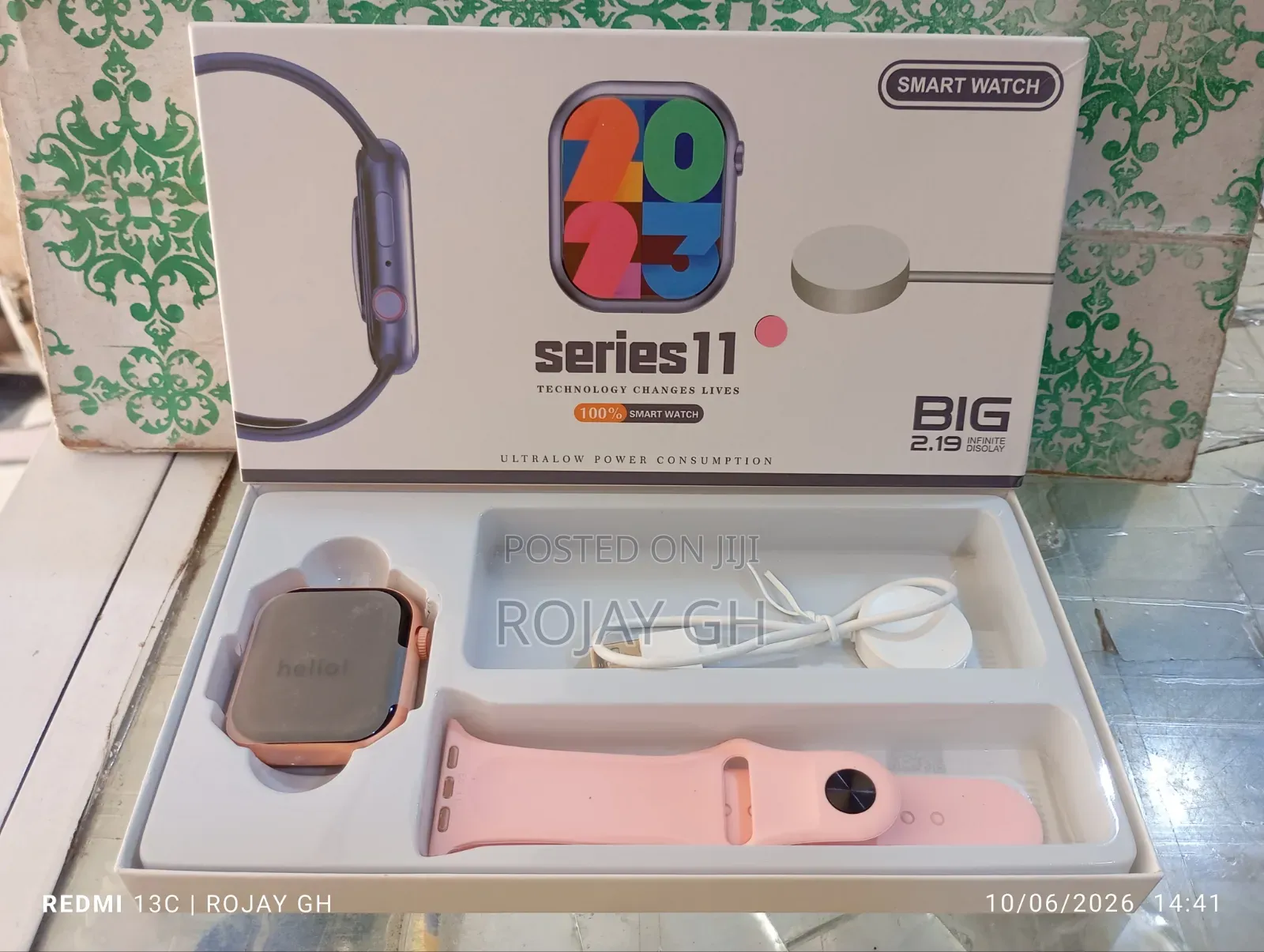 Series 11 Smart Watch 2.19 Inch Touch Screen - Pink