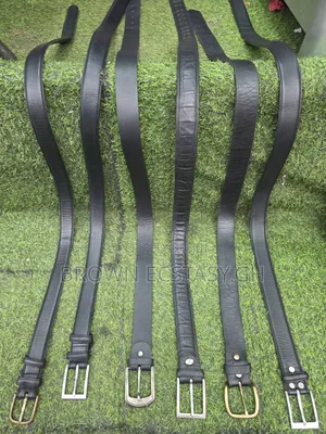 Genuine Leather Belts (Uk Used, Black) Swipe for More