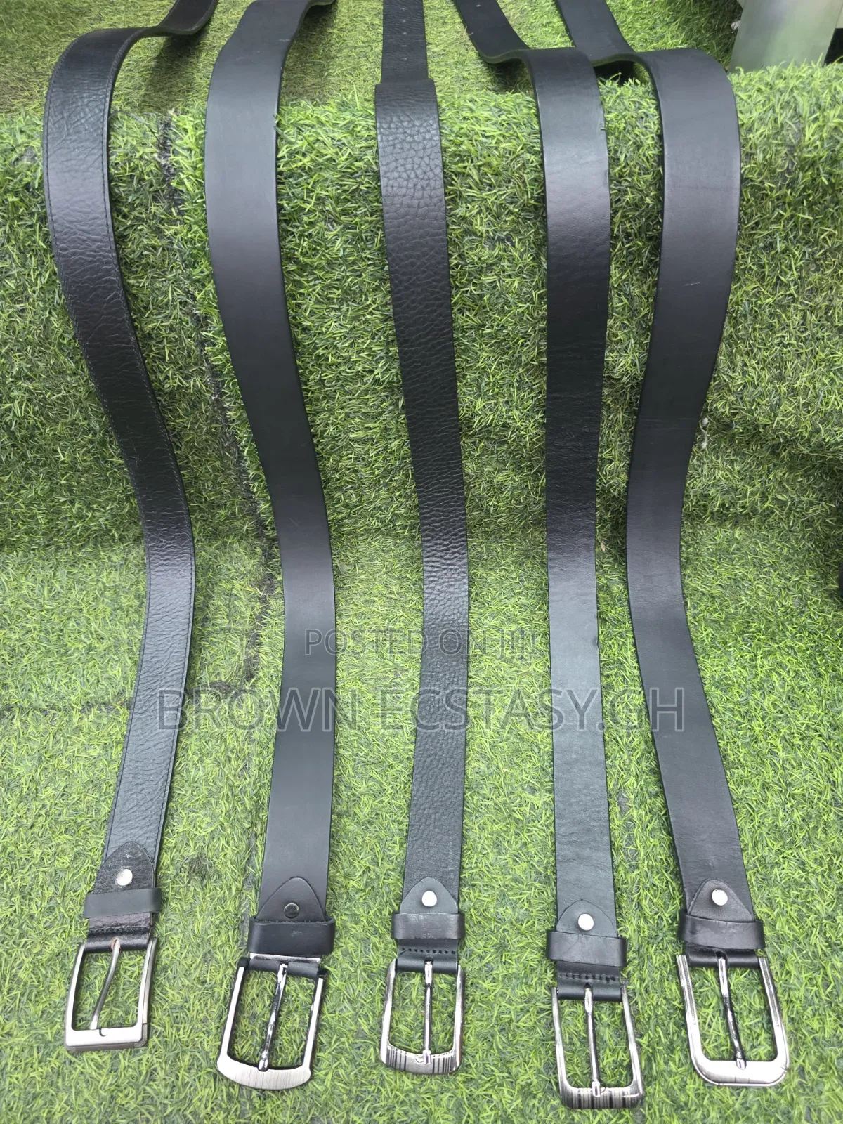 First Selection Genuine Leather Belts (Uk Used, Black)