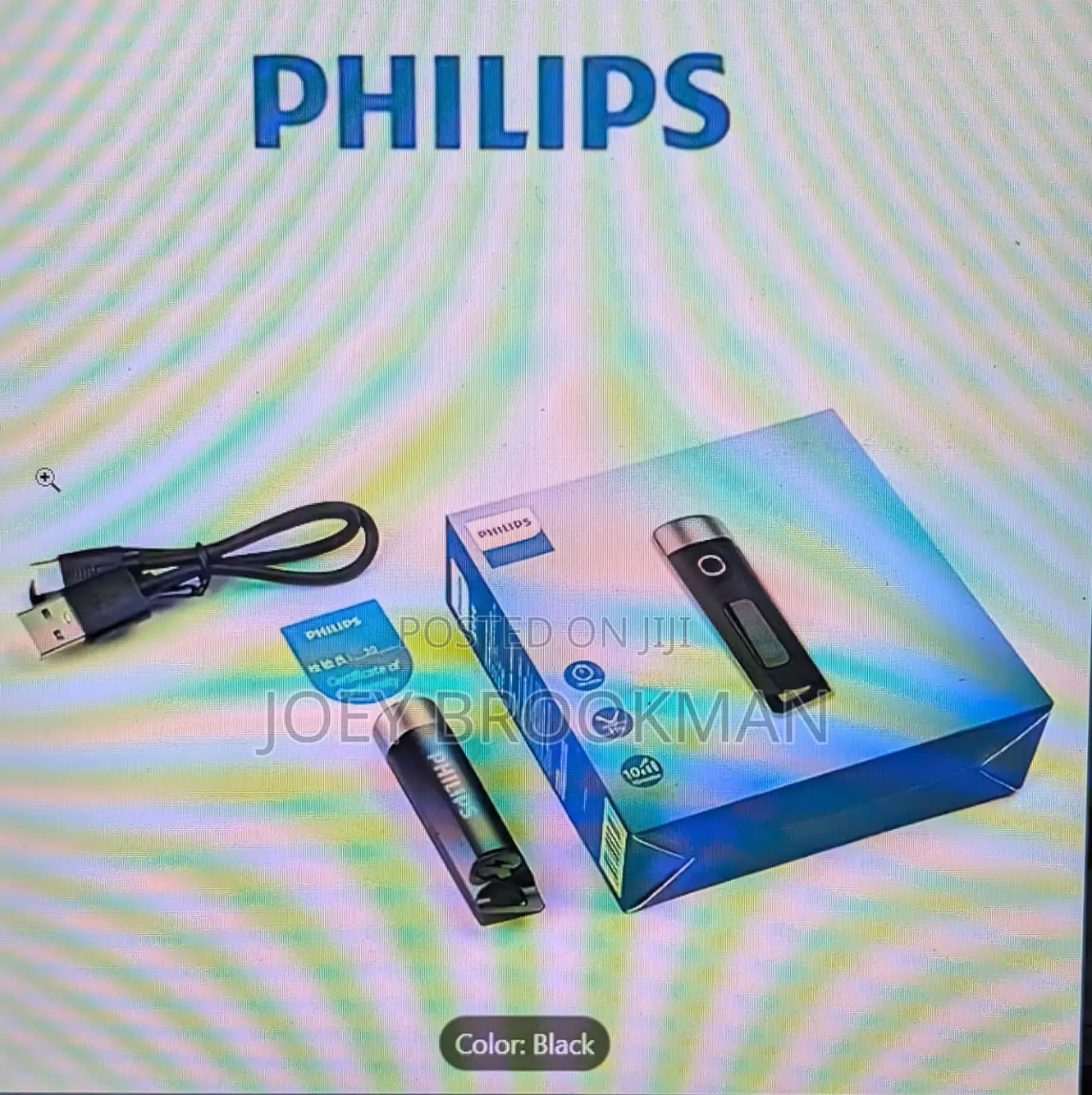 Philips Red and Blue Side Light Outdoor Portable Flashlight