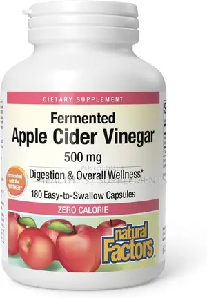 Fermented Apple Cider Vinegar With the Mother, 500mg, 180 Capsules
