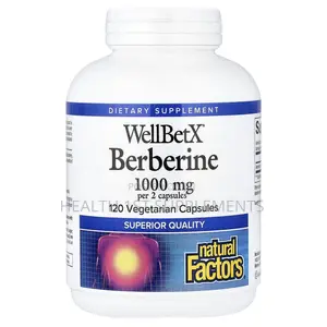 Wellbetx Berberine 500mg Per Capsule, Blood Sugar Balance 120 Veg Caps