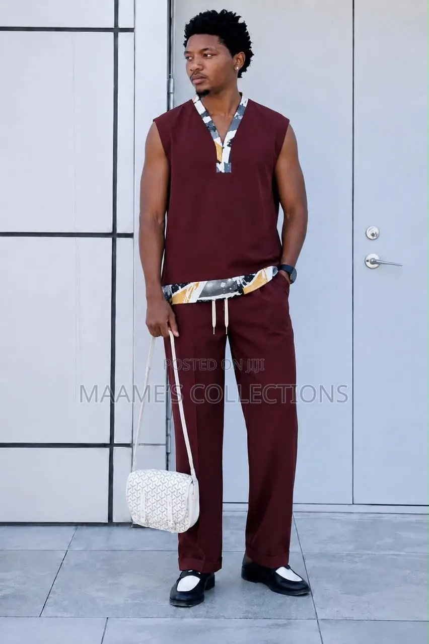 Men’S Sleeveless Kaftan Top and Down