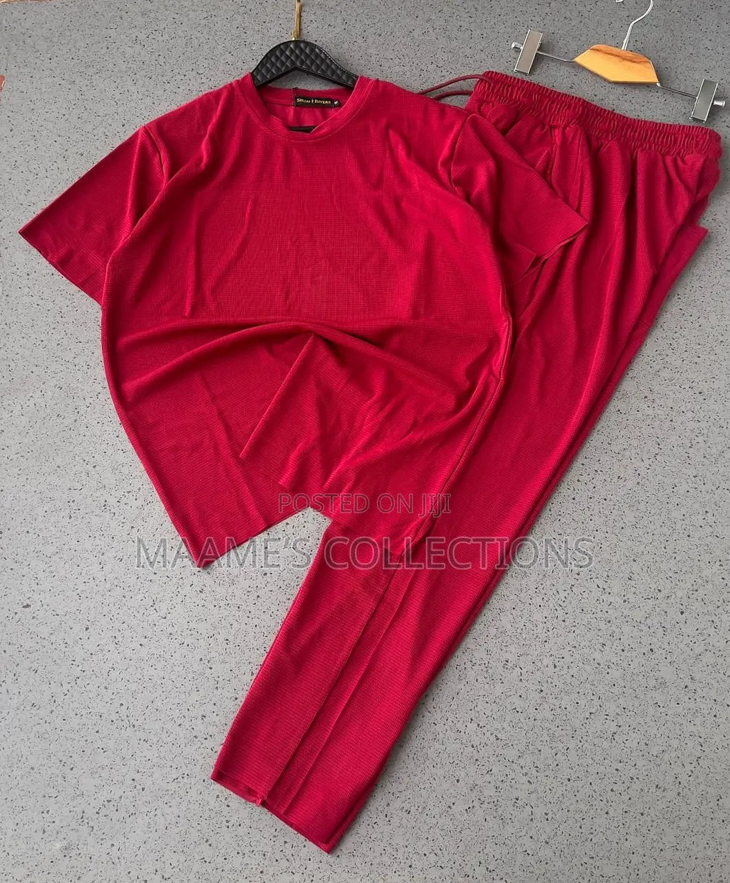 Men’S Quality Zipper Polo Top and Down Set