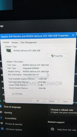 Nvidia GTX 1060 6gb Ddr5 Oc