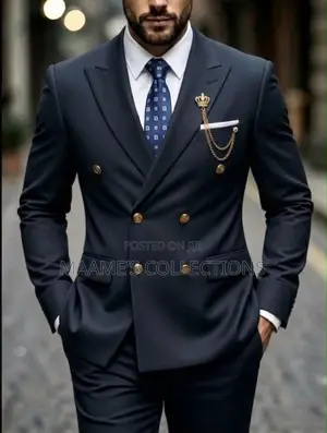Men’S Double-Breasted Suit ( 2- Piece Set )