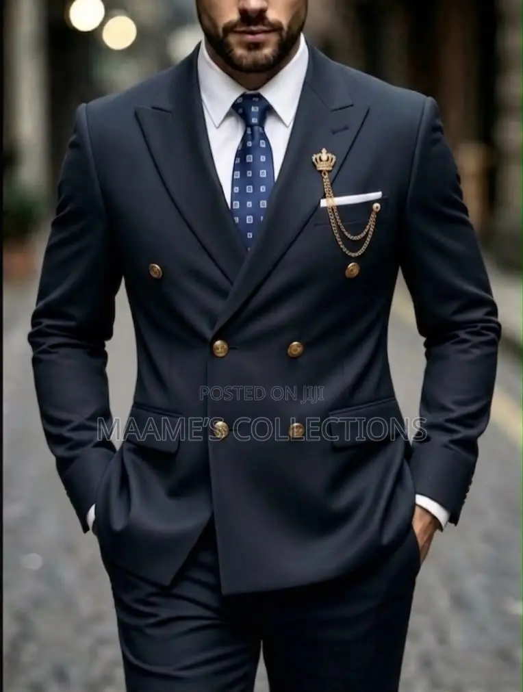 Men’S Double-Breasted Suit ( 2- Piece Set )