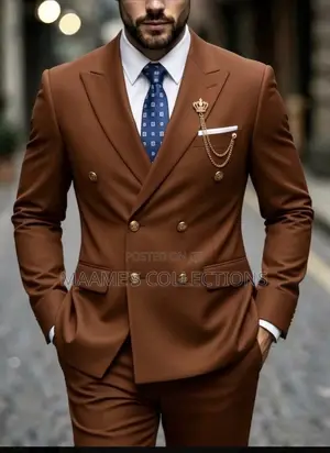 Men’S Double-Breasted Suit ( 2- Piece Set )