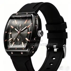 Irlandy Boys and Girls Fashion Casual Barrel-Shaped Quartz Watch-Black