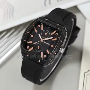 Irlandy Boys and Girls Fashion Casual Barrel-Shaped Quartz Watch-Black