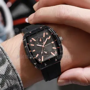 Irlandy Boys and Girls Fashion Casual Barrel-Shaped Quartz Watch-Black