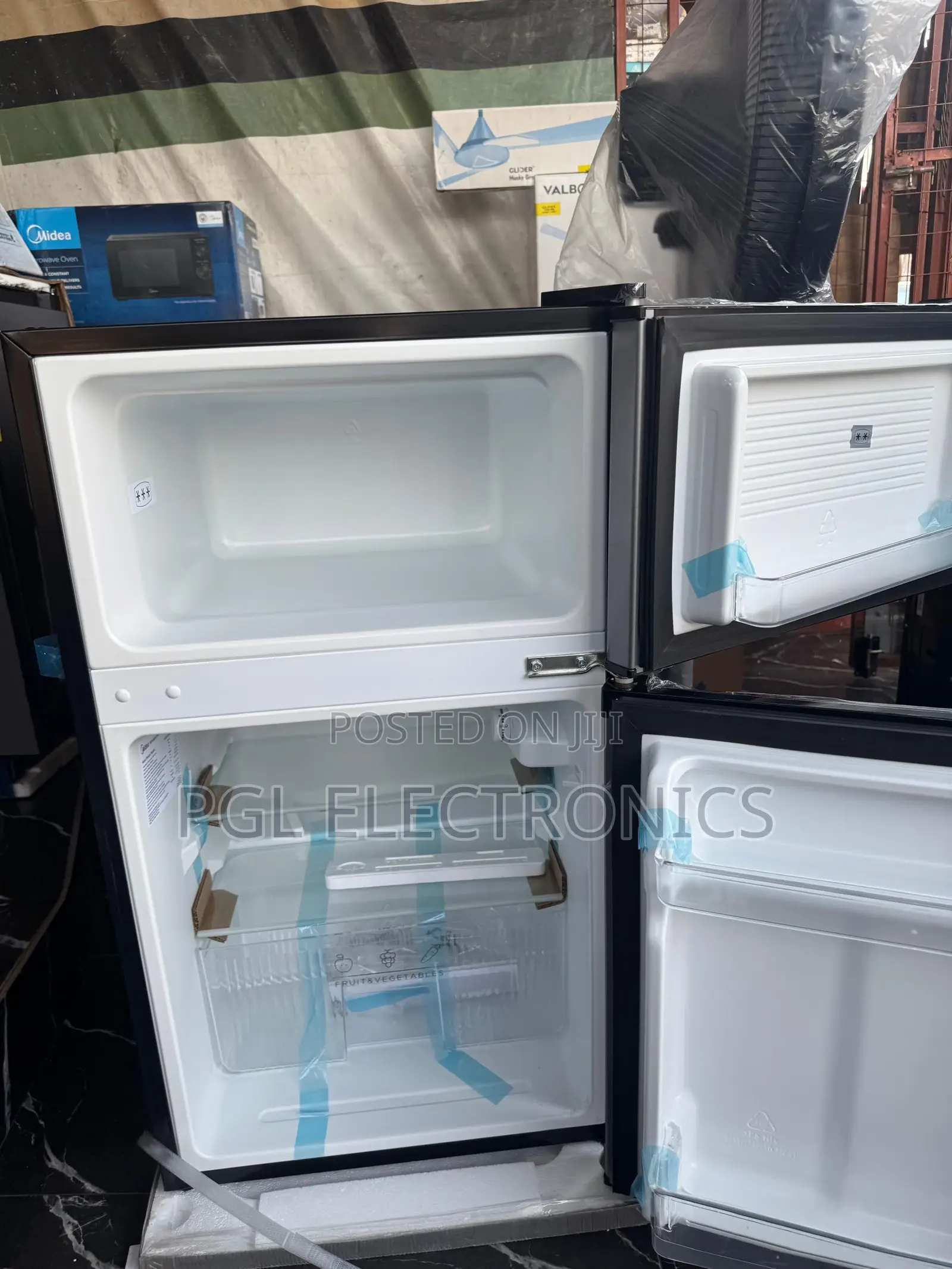 Midea 87ltr Double Door Table Top Fridge Mdrt134fgn50