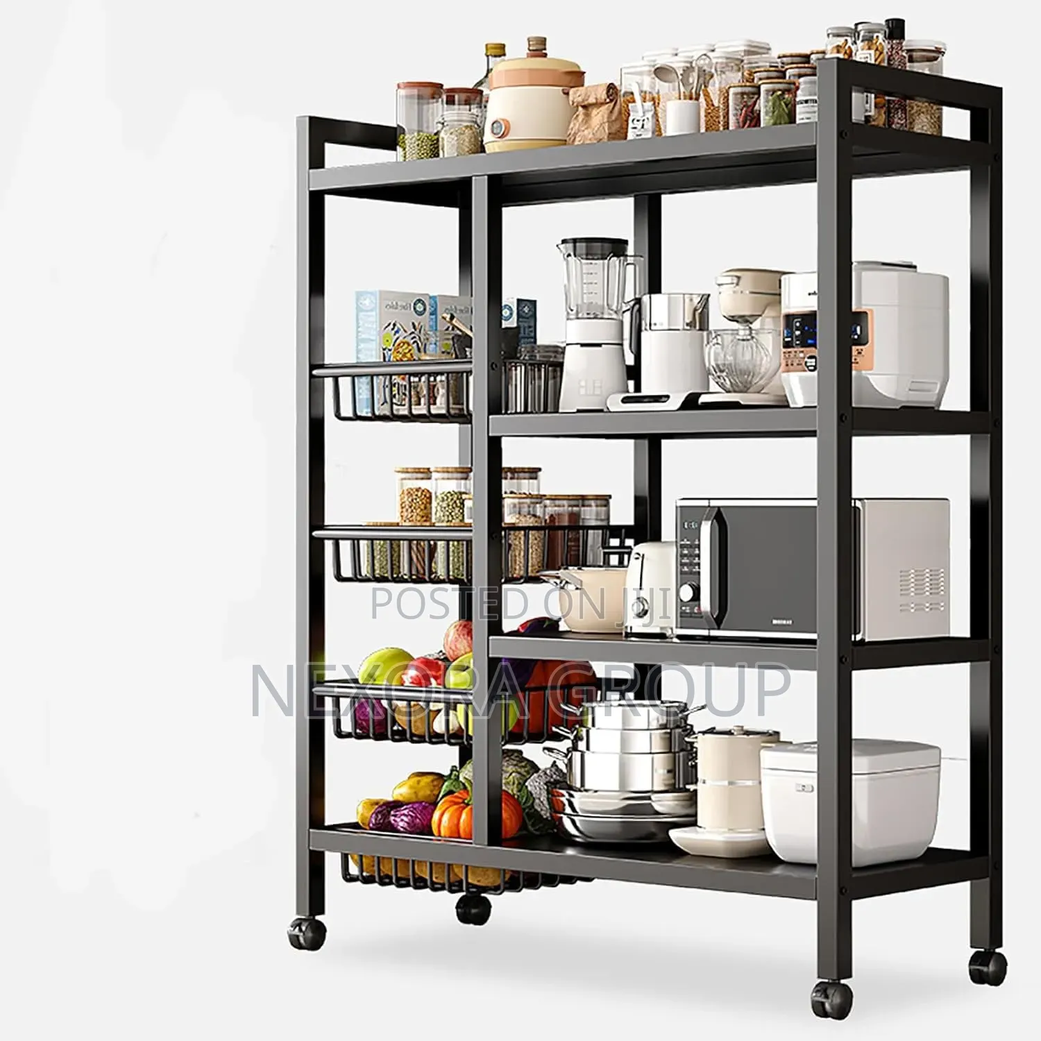 Multifunctional 5 Tier Shelf Rack Strong Kitchen Storage Solution