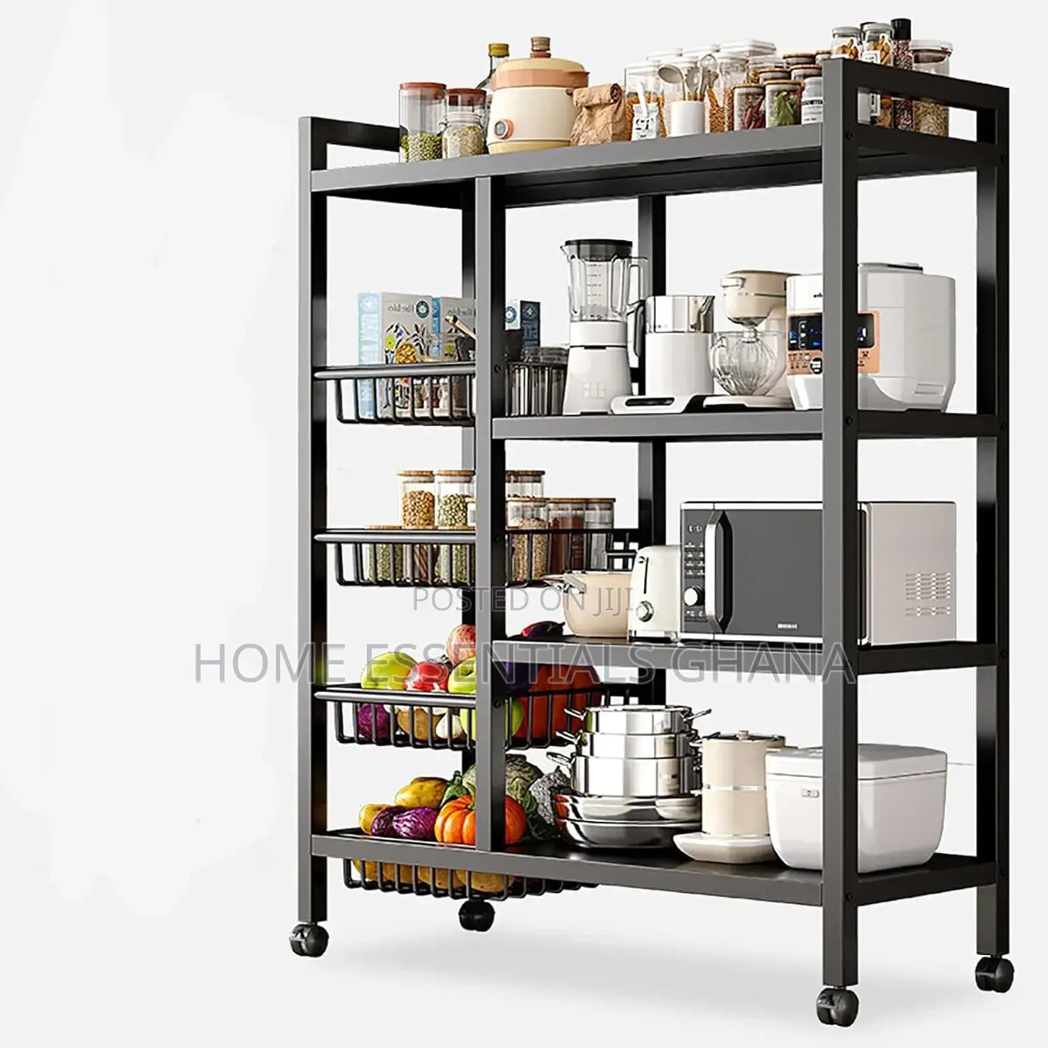 Multifunctional 5 Tier Shelf Rack Strong Kitchen Storage Solution