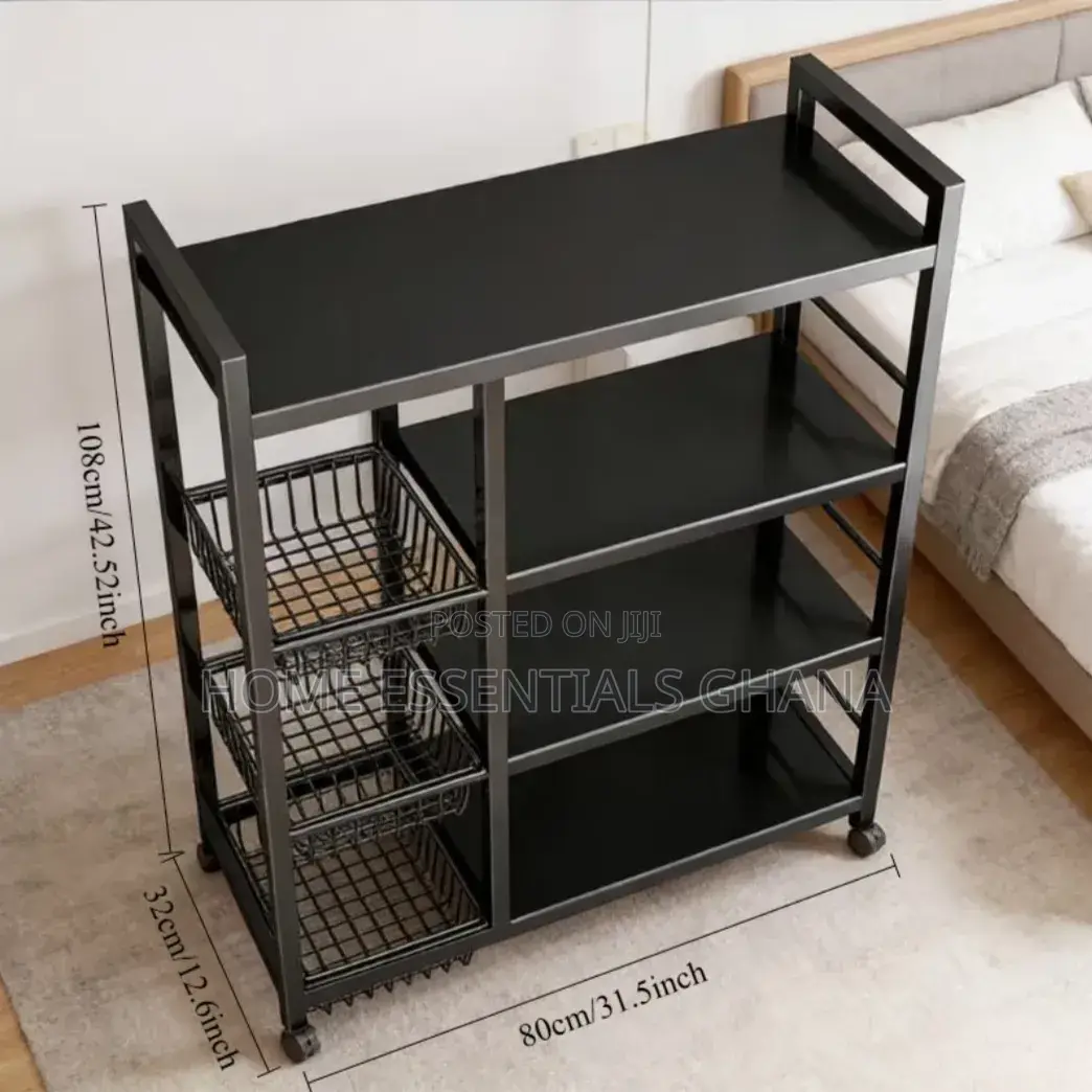 Multifunctional 5 Tier Shelf Rack Strong Kitchen Storage Solution