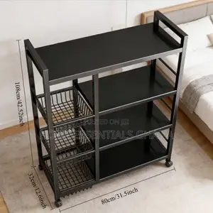 Multifunctional 5 Tier Shelf Rack Strong Kitchen Storage Solution