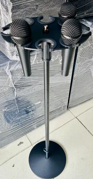 8 in 1 Microphone Holder With Roundbase Stand