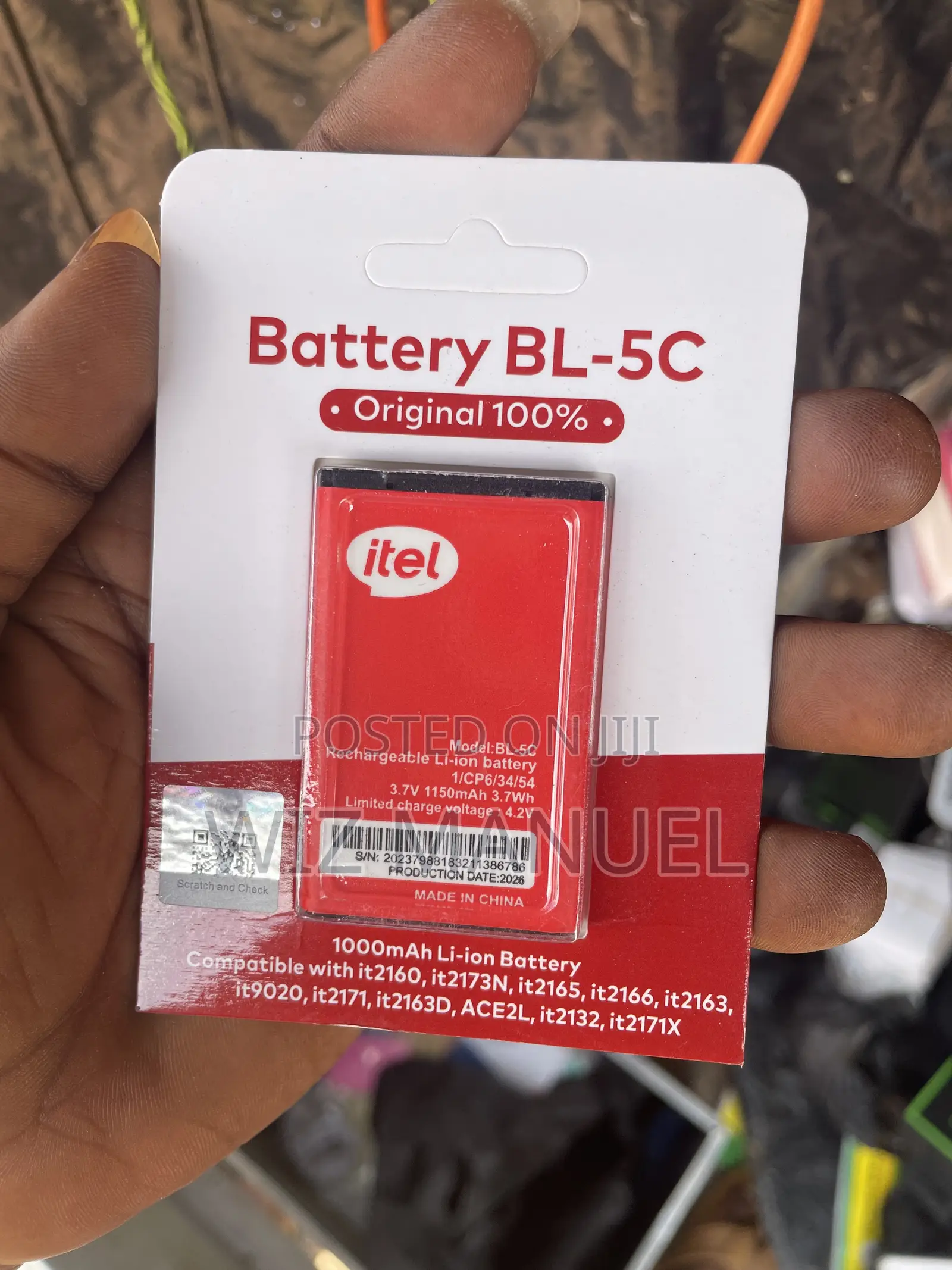 Original Itel Bl-5c Battery