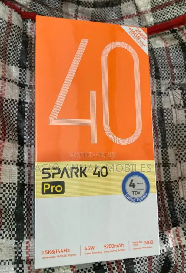 New Tecno Spark 40 Pro 256 GB Black