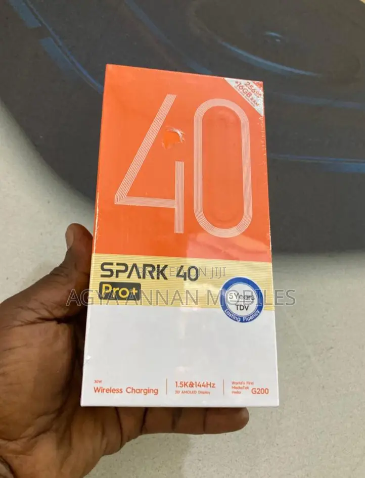 New Tecno Spark 40 Pro 256 GB Black