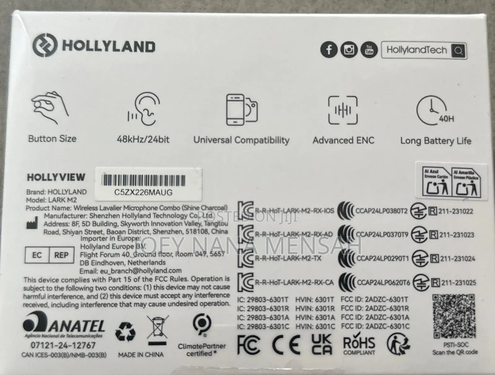 Hollyland Lark M2 Wireless Lovelier Microphone