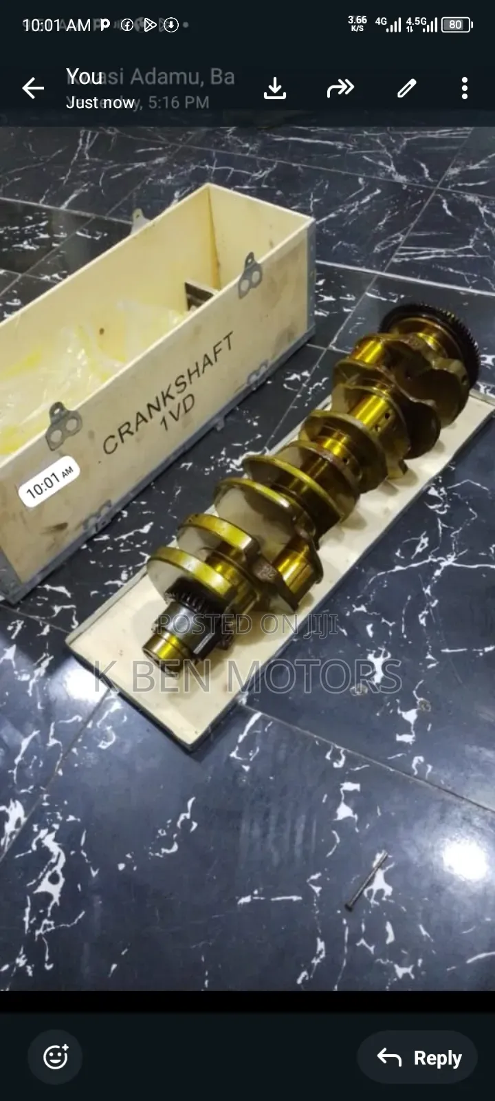 Toyota Land Cruiser V8 Diesel Crankshaft 1vd